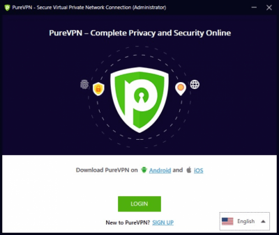 Screenshot of the application PureVPN - #1