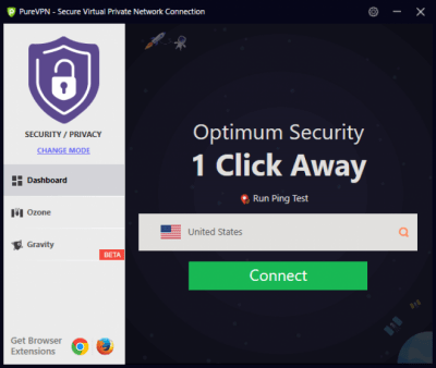 Screenshot of the application PureVPN - #3