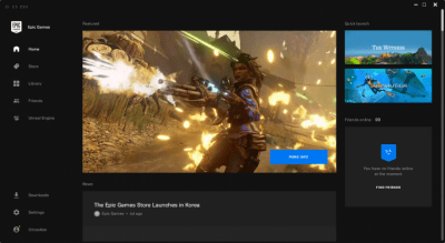 Screenshot of the application Epic Games Launcher - #1