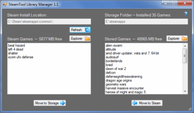 Screenshot of the application SteamTool Library Manager - #2