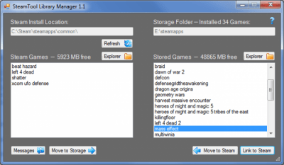 Screenshot of the application SteamTool Library Manager - #5