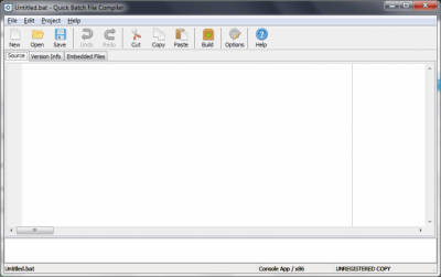 Screenshot of the application Quick Batch File Compiler - #1