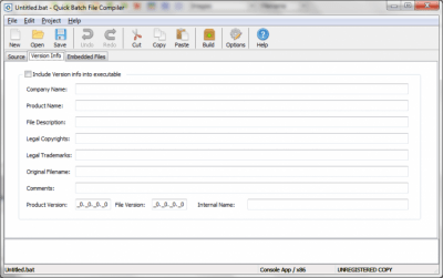 Screenshot of the application Quick Batch File Compiler - #2