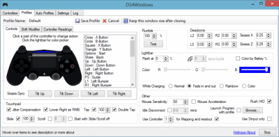 Screenshot of the application DS4Windows - #2