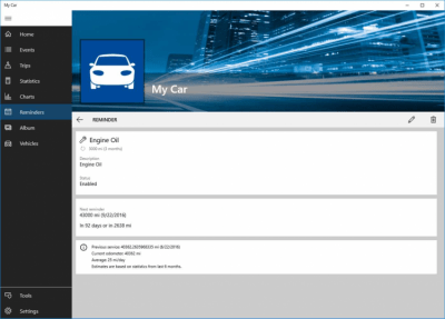 Screenshot of the application My Car - #7