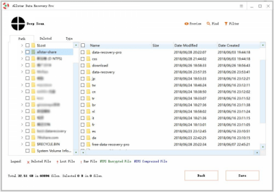 Screenshot of the application Allstar Data Recovery Pro - #3