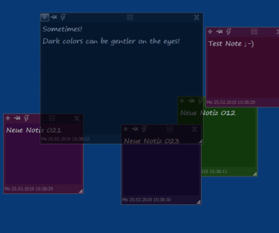 Screenshot of the application DesktopNoteOK - #1