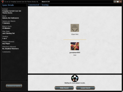 Screenshot of the application Magic: The Gathering Online - #3