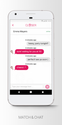 Screenshot of the application Closer - #4