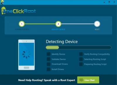 Screenshot of the application OneClickRoot - #3