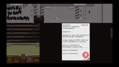 Screenshot of the application Papers, Please - #2