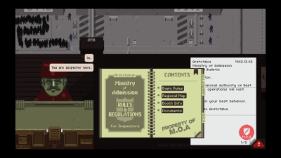 Screenshot of the application Papers, Please - #3