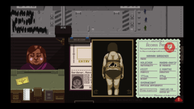 Screenshot of the application Papers, Please - #8