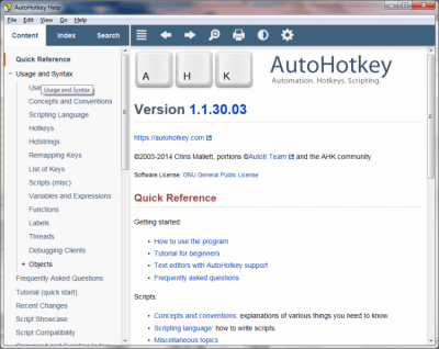 Screenshot of the application AutoHotkey - #2