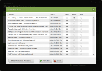 Screenshot of the application Webroot SecureAnywhere - #3