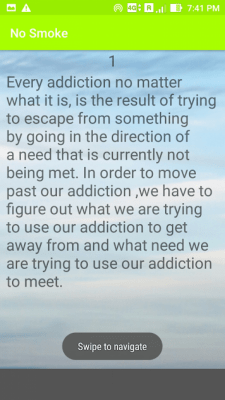 Screenshot of the application No Smoke - #3