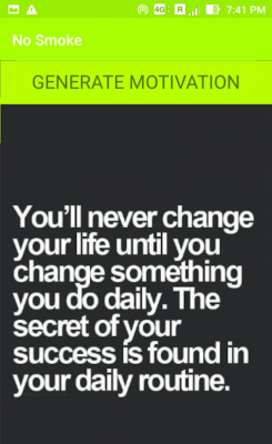 Screenshot of the application No Smoke - #4