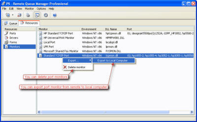 Screenshot of the application Remote Queue Manager Professional - #4