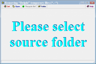 Screenshot of the application RemoveDelphiTemp - #1