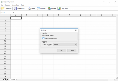 Screenshot of the application Repair My Excel - #3