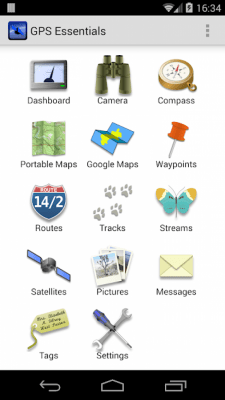 Screenshot of the application GPS Essentials - #1