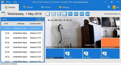 Screenshot of the application Home Security Camera - #1