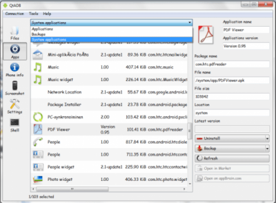 Screenshot of the application QtADB - #9