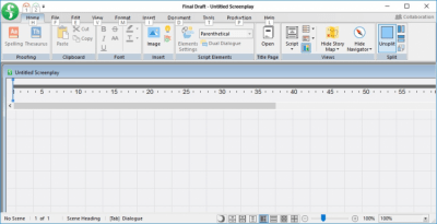 Screenshot of the application Final Draft - #5