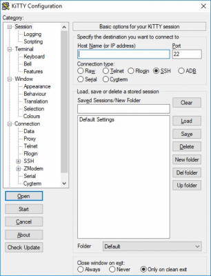 Screenshot of the application KiTTY - #1