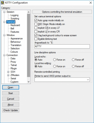 Screenshot of the application KiTTY - #4
