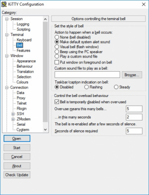 Screenshot of the application KiTTY - #6