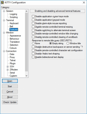 Screenshot of the application KiTTY - #7