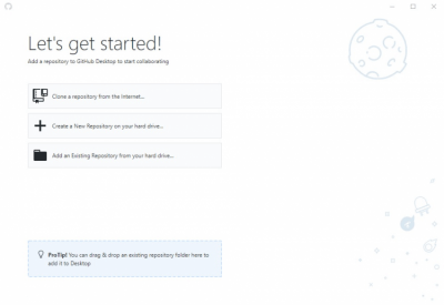 Screenshot of the application GitHub Desktop - #1