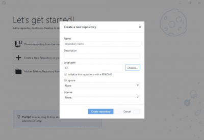 Screenshot of the application GitHub Desktop - #2