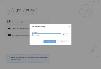 Screenshot of the application GitHub Desktop - #3