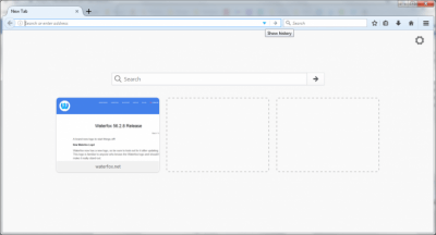Screenshot of the application Waterfox for Windows - #1