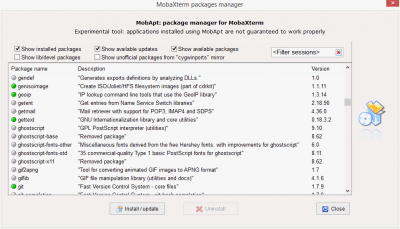 Screenshot of the application MobaXterm - #3