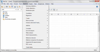 Screenshot of the application MedCalc - #3