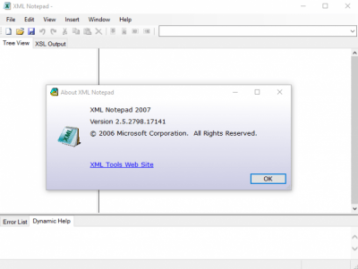 Screenshot of the application XML Notepad 2007 - #4