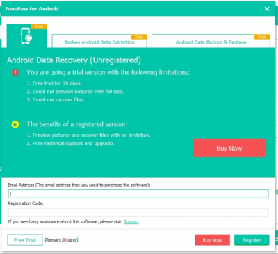 Screenshot of the application Android Data Recovery - #5