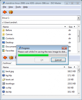 Screenshot of the application ISO Master - #3