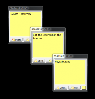 Screenshot of the application Vov Sticky Notes - #2
