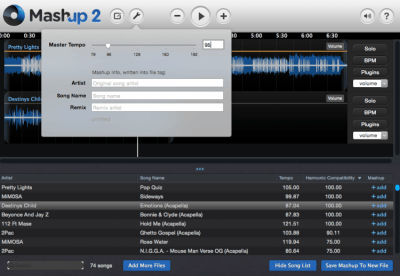 Screenshot of the application Mashup 2 - #5