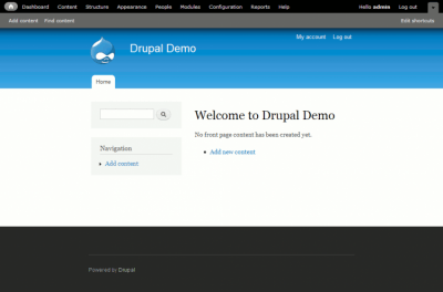 Screenshot of the application Drupal - #1