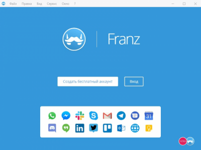 Screenshot of the application Franz - #1