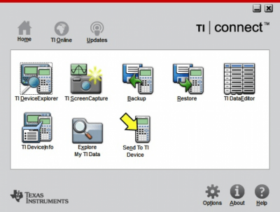 Screenshot of the application TI Connect - #1