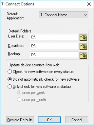 Screenshot of the application TI Connect - #3