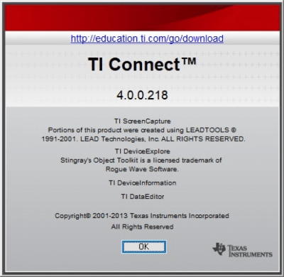Screenshot of the application TI Connect - #6