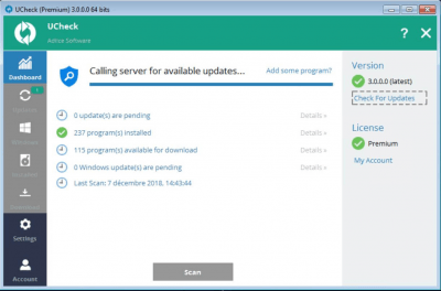 Screenshot of the application UCheck - #4