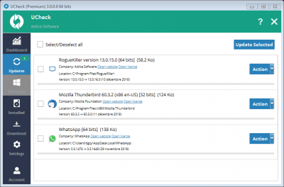 Screenshot of the application UCheck - #5